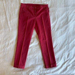 Manila Grace women's cropped red chino pants - Size 42IT/8US